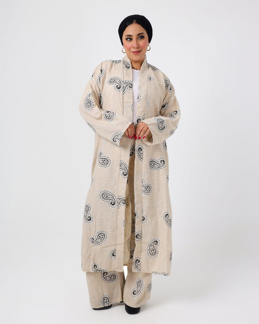 Printed Italian linen suit