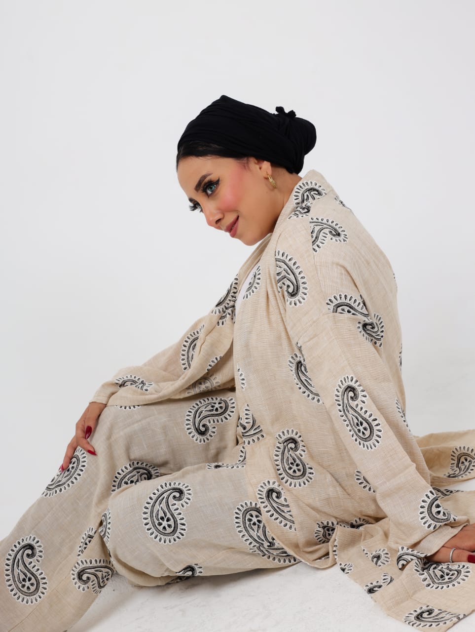 Printed Italian linen suit