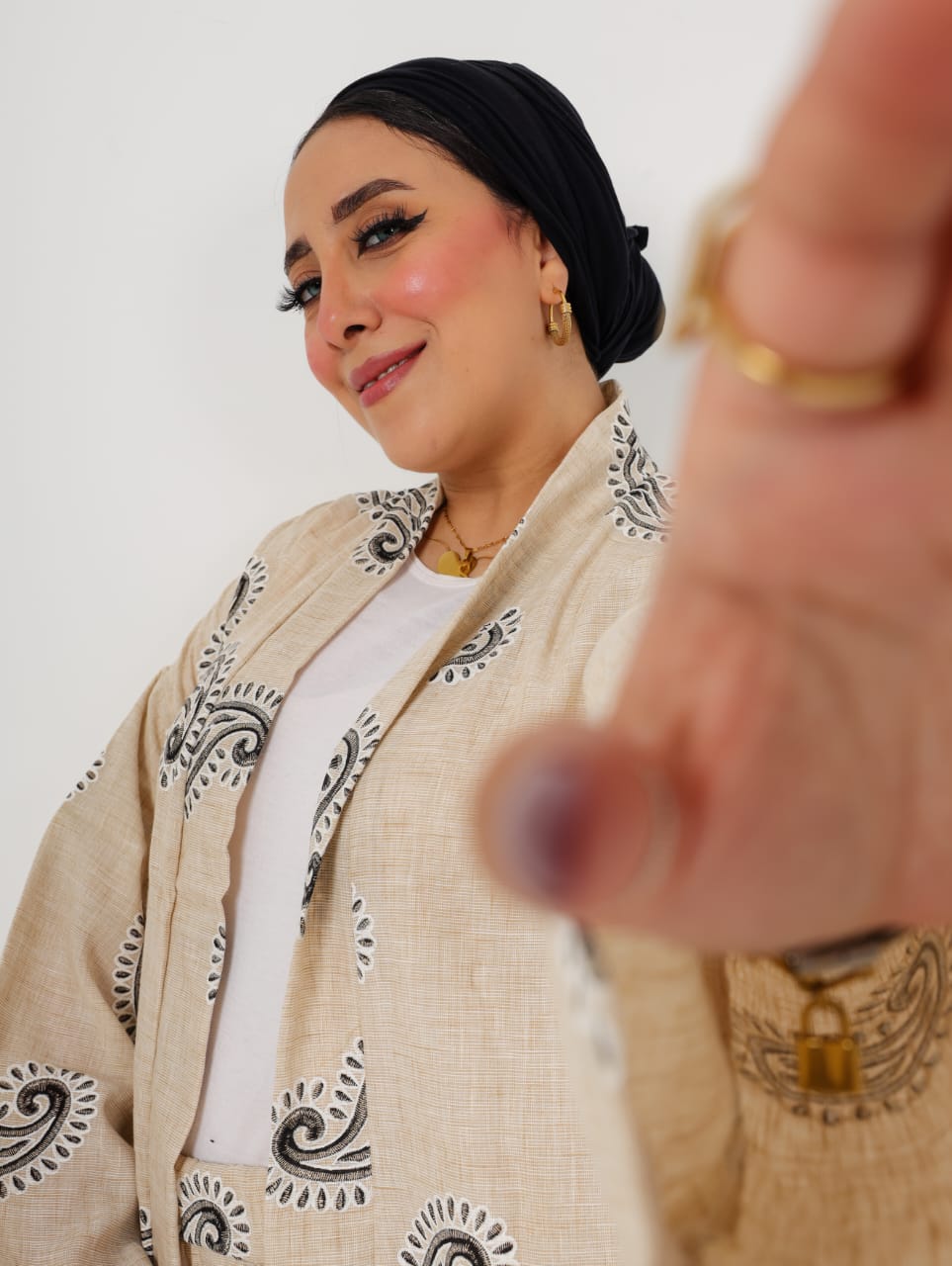 Printed Italian linen suit