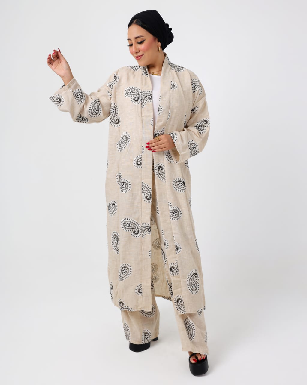 Printed Italian linen suit