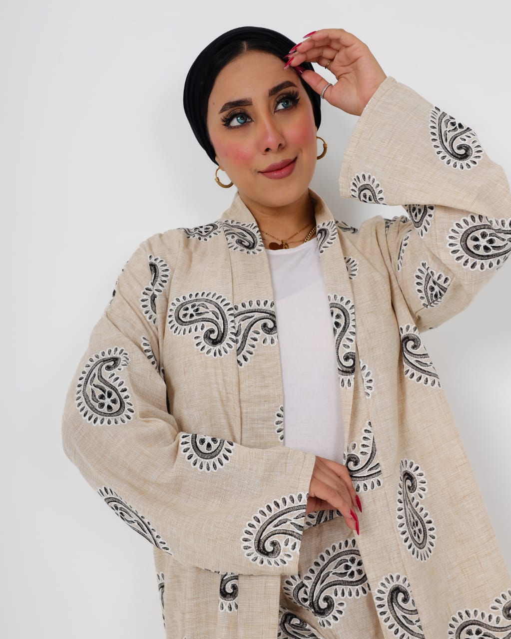 Printed Italian linen suit