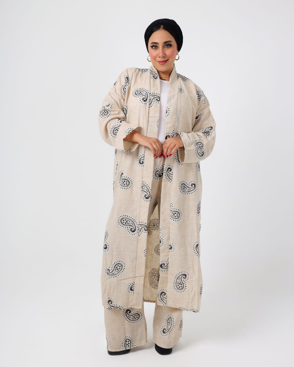 Printed Italian linen suit