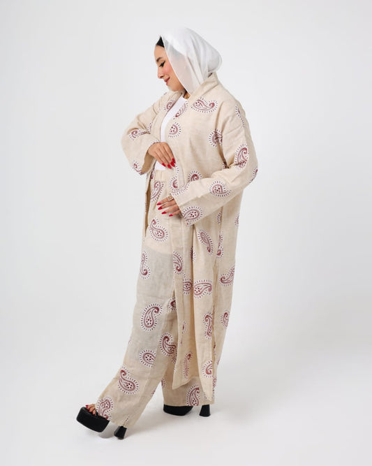 Printed Italian linen suit