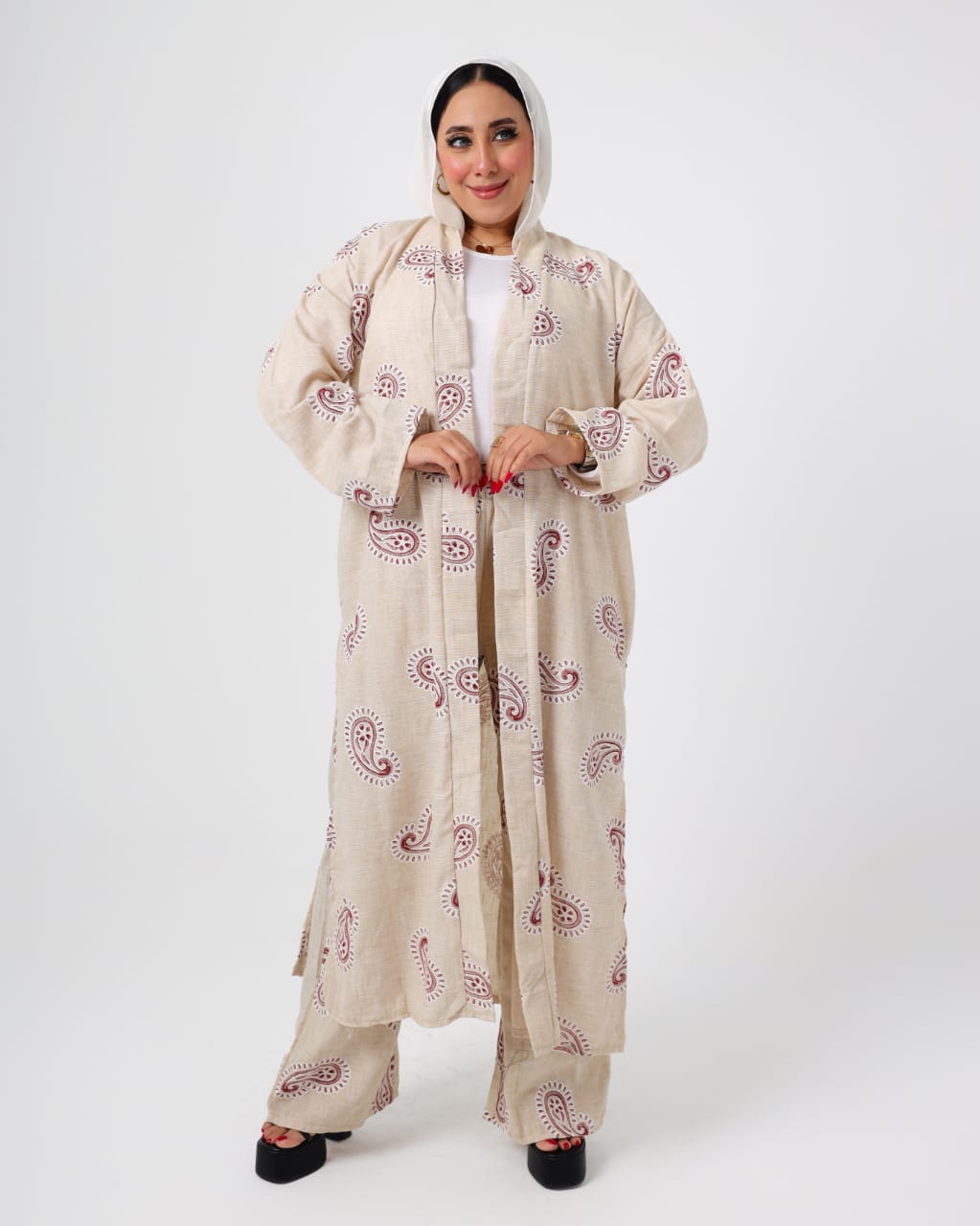 Printed Italian linen suit