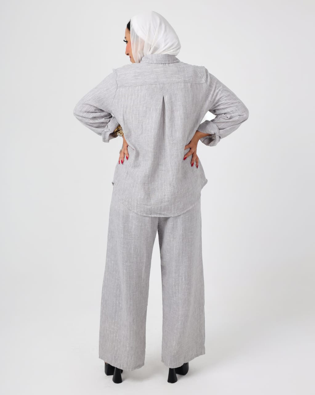 French crystal linen suit