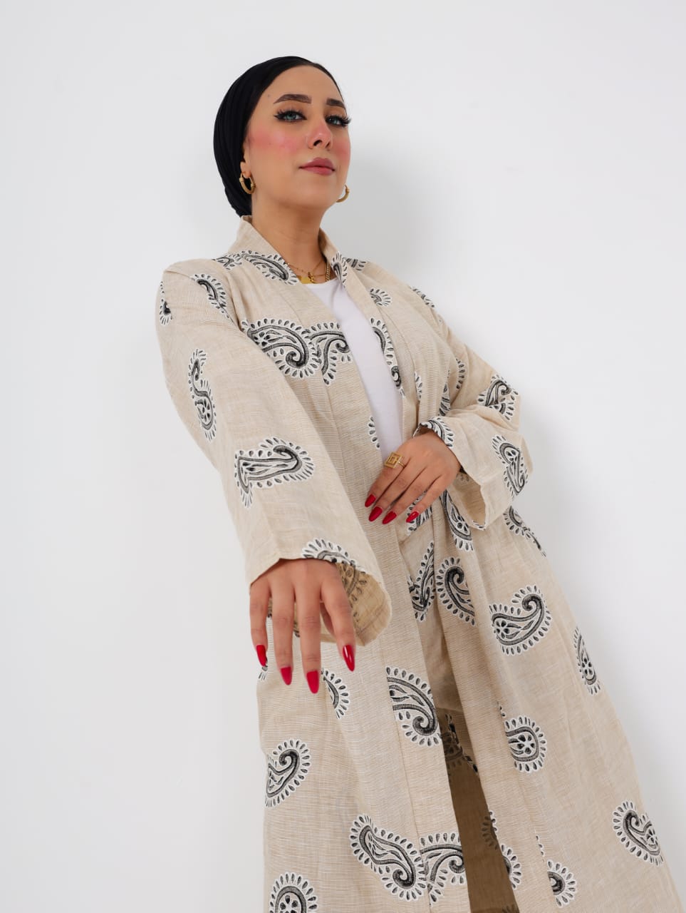 Printed Italian linen suit
