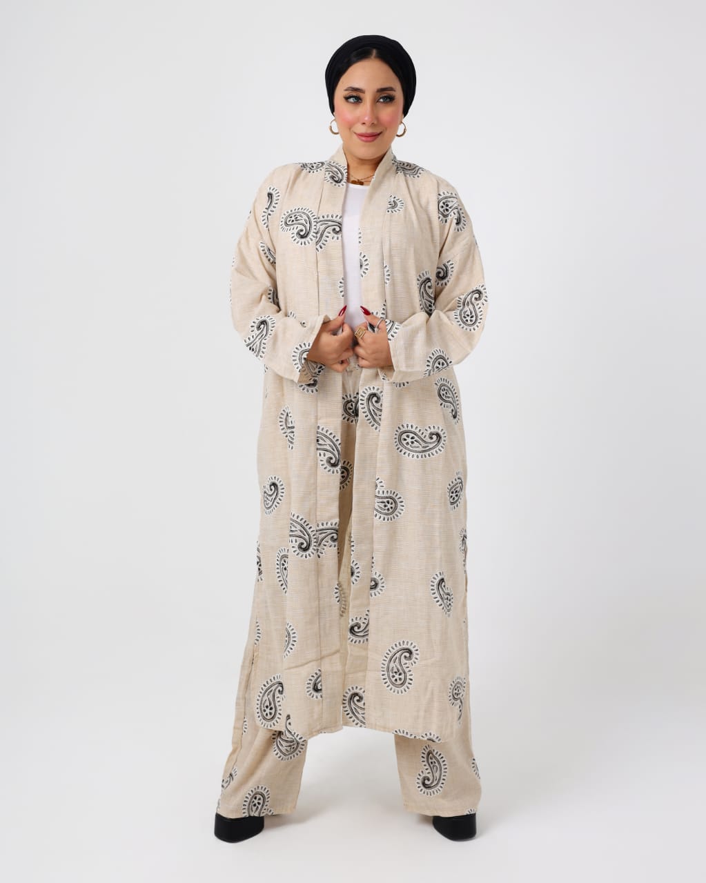 Printed Italian linen suit
