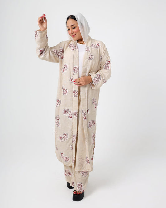 Printed Italian linen suit